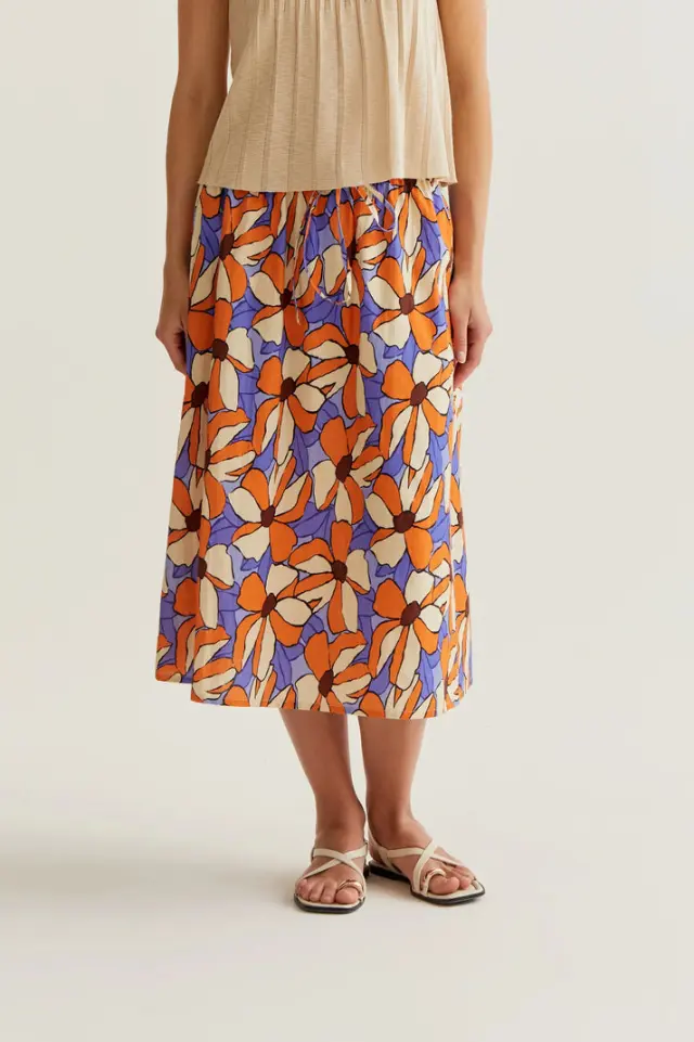 COMPANIA FANTASTICA MIDI SKIRT (61C/41023 MULTICOLOUR) - S
