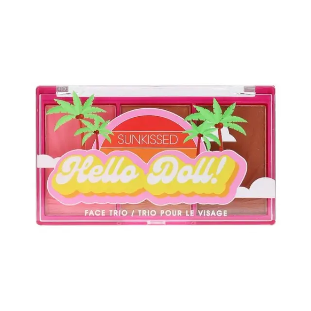 Sunkissed Hello Doll Face Trio Palette: Blusher & Highlighter & Bronzer
