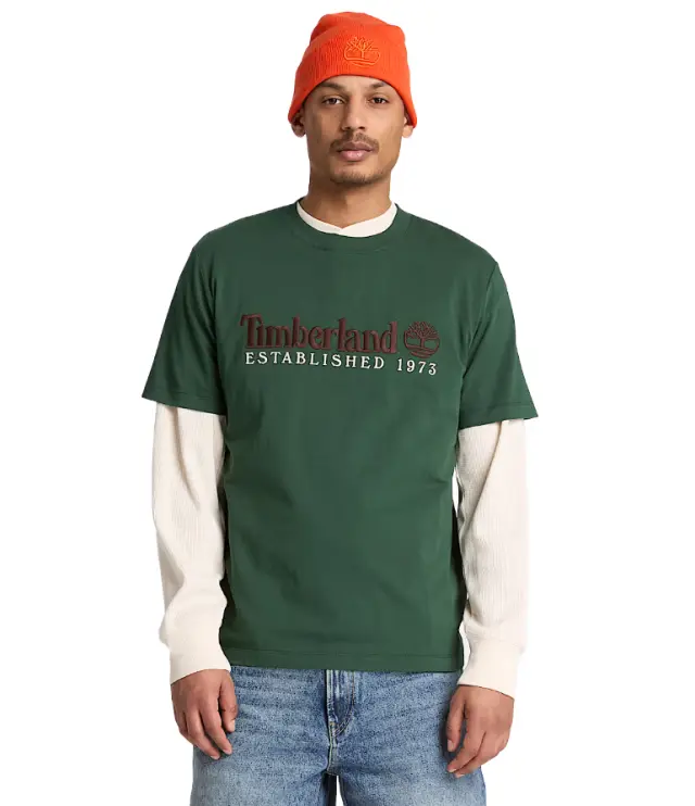 Timberland ανδρικό t-shirt κεντημένο λογότυπο 0YHBR398-1