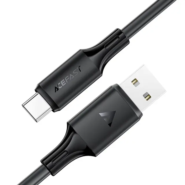 Καλώδιο Σύνδεσης Acefast C17-04 USB-A σε USB-C 3A Fast Charge USB2.0 Silicon Μαύρο 1.2m.