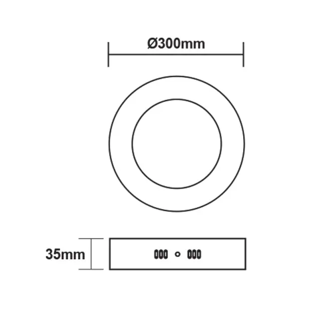 LED ΠΑΝΕΛ ΟΡΟΦΗΣ ΛΕΥΚΟ ΣΤΡΟΓΓΥΛΟ 230V AC 23W 4000K 2120LM Ra80 Φ285 / VEKO2340RW 2