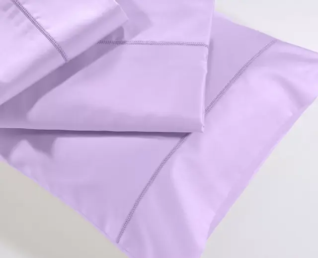 Σετ σεντόνια μονόχρωμα βαμβακοσατέν 250/16 Lilac Μονό σετ 175x255