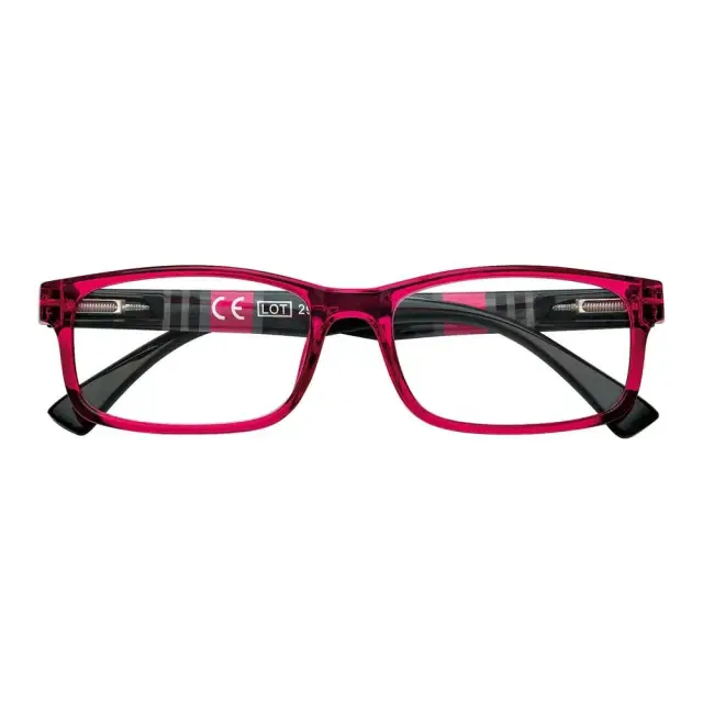 Zippo Reading Glasses Γυαλιά Πρεσβυωπίας Φούξια με Μαύρους Ριγέ Βραχίονες +3.50 31Z-B25-RED, 1τμχ