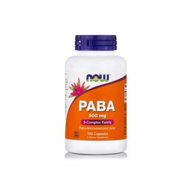 NOW PABA 500mg 100 Φυτικές Κάψουλες