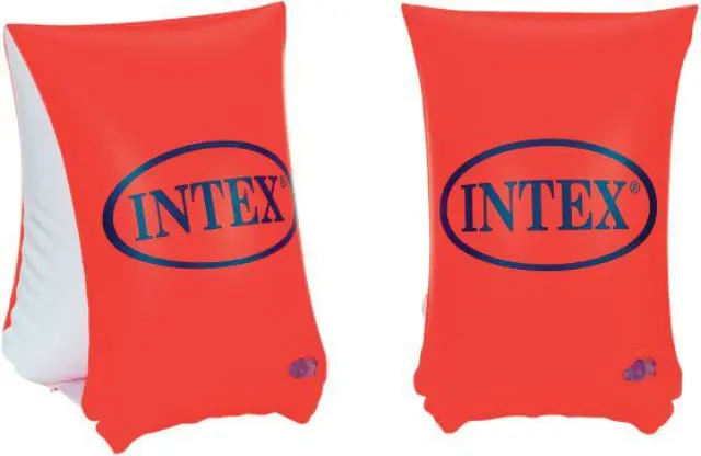 Intex Large Deluxe Arm Bands Μεγάλα Φουσκωτά Κυλινδρικά Μπρατσάκια - Δύο Θάλαμοι Αέρος - 30x15εκ. - 6-12Χρ.