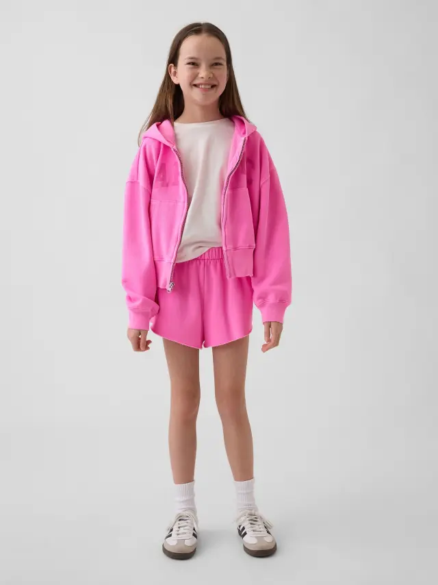Παιδικό Σορτς Φόρμας VintageSoft Χαλαρής Γραμμής Standout pink - XXL