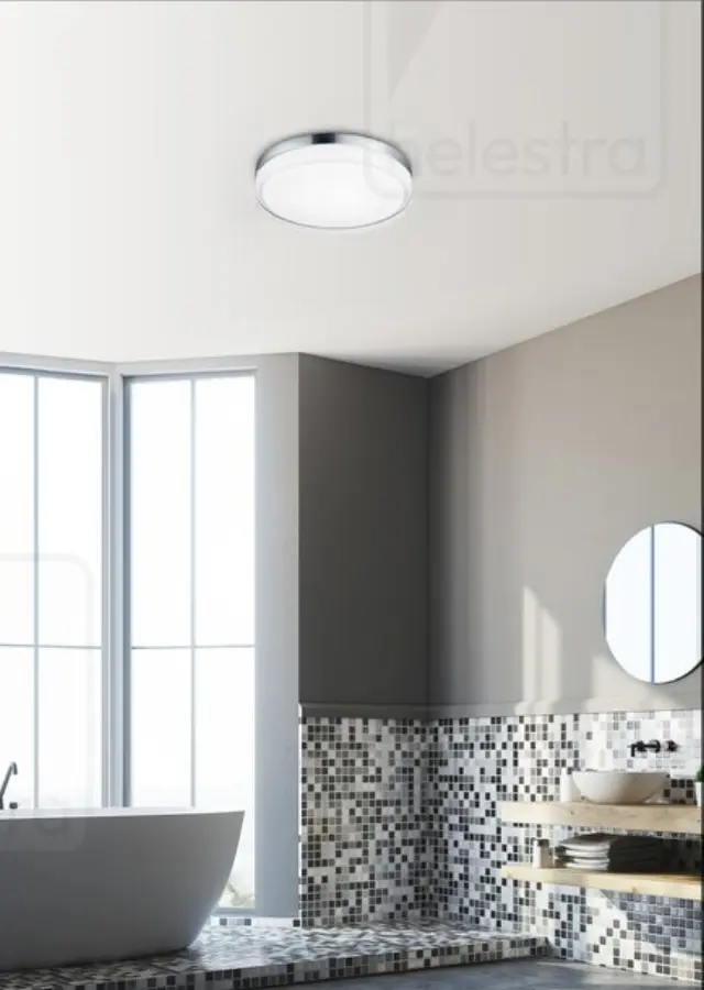 TANA Φωτιστικό Οροφής LED Χρωμίου IP44 22W 2900K Χρώμιο 2