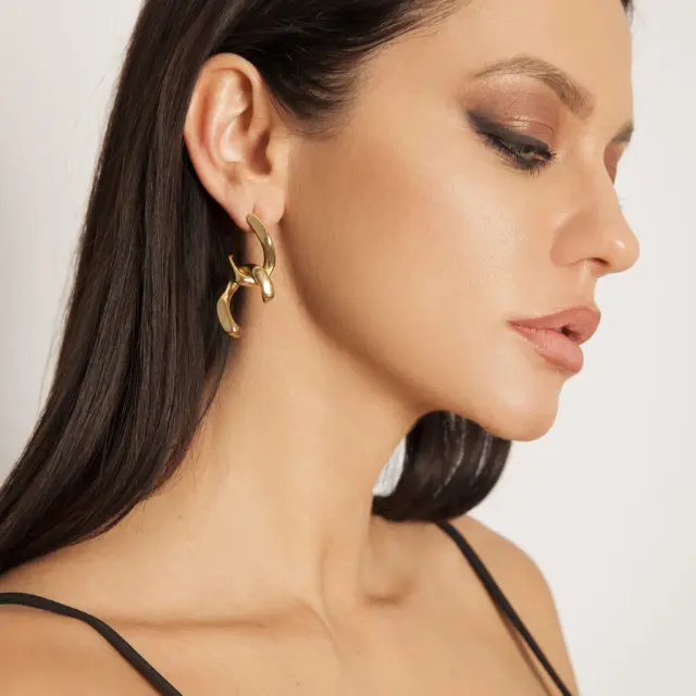 Ghetto Earrings Double C 3