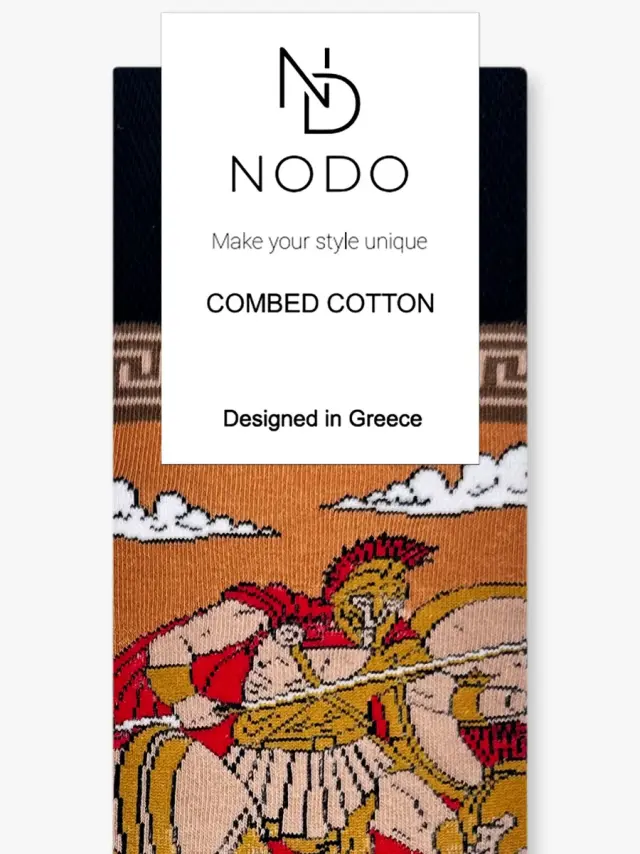 NODO Βαμβακερή Κάλτσα με Σχέδια Spartans 3