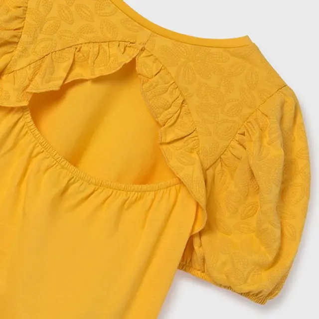 Junior 10 έως 18 ετών Μπλούζα φουσκωτά μανίκια Better Cotton κίτρινο 2