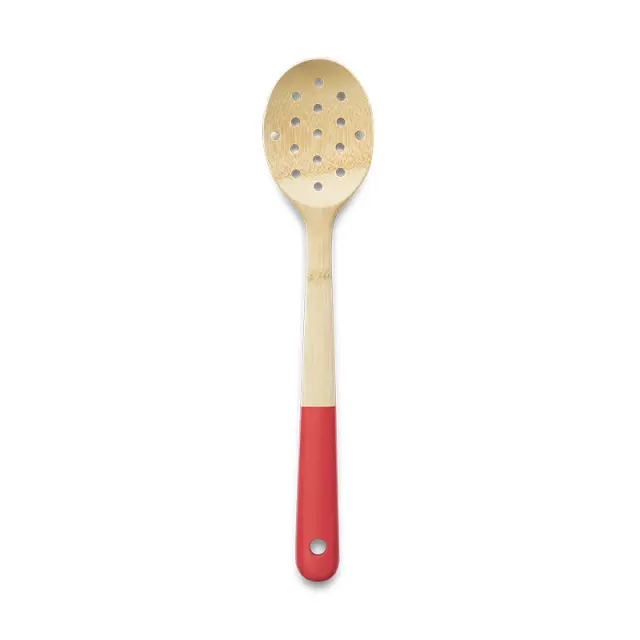 Pebbly Τρυπητή Κουτάλα από Bamboo Red