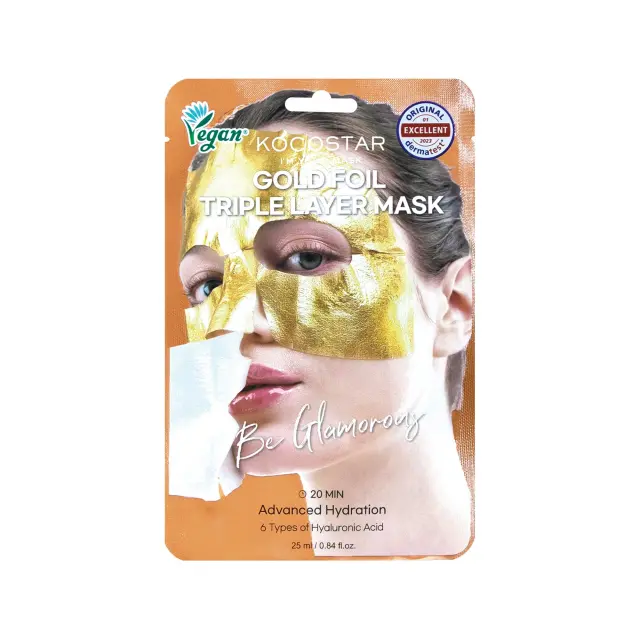 Kocostar | Premium Gold Foil Triple Layer Mask Μάσκα Προσώπου για Ενυδάτωση | 25ml