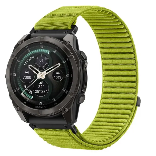 Tech-protect Nylonloop Garmin Fenix 5x / 5x Plus / 6x / 6x Pro / 7x / 8 / 8 Pro / 9 / 9 Pro (51 Mm) Electric Lime 3