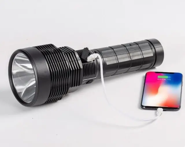 Φακός LED Επαναφορτιζόμενος Αδιάβροχος 2000Lm P50 με Power Bank W5101 3