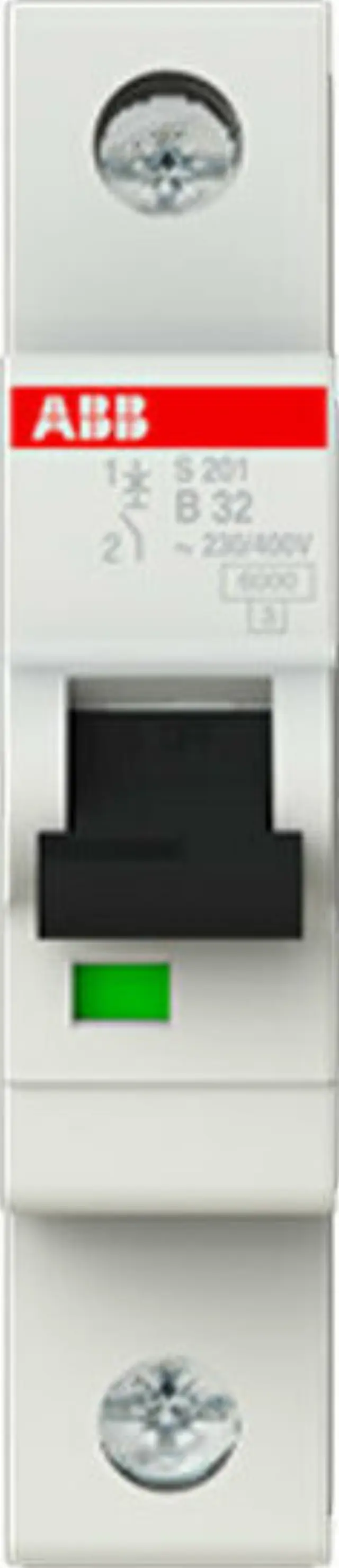 S201-B32 Miniature Circuit Breaker - 1P - B - 32 A