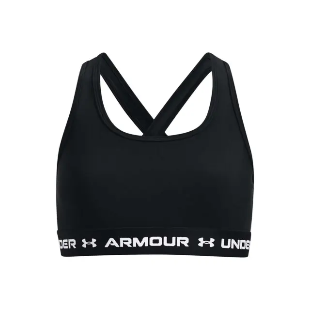 Under Armour Girl's Crossback Mid Solid Bra Μαύρο 1369971-001 (Under Armour)