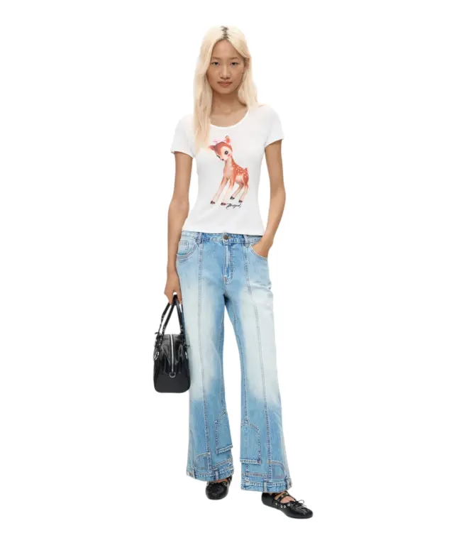 Desigual - Γυναικείο Τζιν Παντελόνι Invert 26WWDD17-5053 Γαλάζιο 2