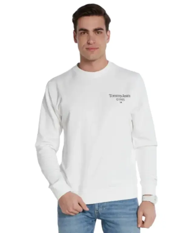 Tommy Hilfiger - Ανδρικό Φούτερ Zipless DM0DM18609-YBR Λευκό - 2XL