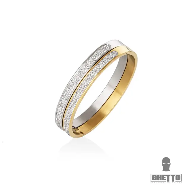 Ghetto Bracelet Zircon Gold