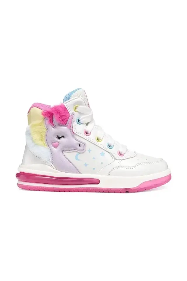 Παιδικό Παπούτσι για Κορίτσι Geox J Sketlite Girl White (Μεγέθη 24-33) ΛΕΥΚΟ