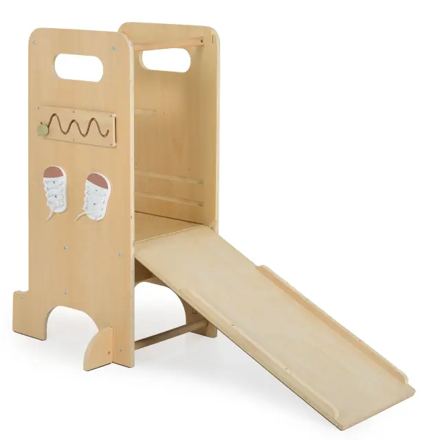 Moni Toys Ξύλινος Πύργος Εκμάθησης Montessori 4 σε 1 Big Ben Learning Tower 3+ Ετών
