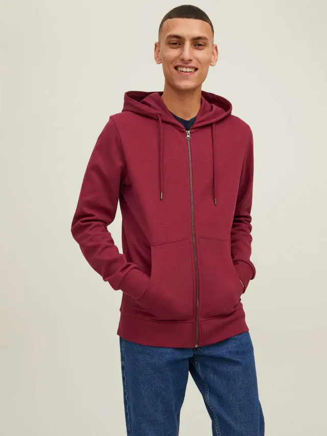 JJEBASIC SWEAT ZIP HOOD NOOS Rhododendron 2