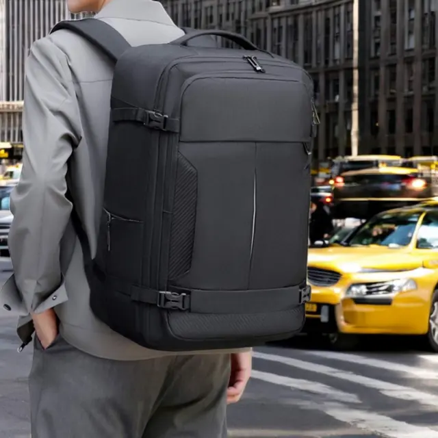 Σακίδιο Πλάτης Ταξιδίου με Επέκταση 50x34x22 +5cm Playbags Collection PS2406. Μαύρο Max 50lt 2