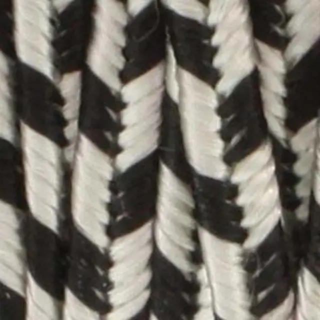 Κορδόνι Rayon Soutache - Silver Grey/Black Stripe - 0.5x2.5mm ~5m