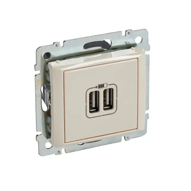 USB Charger Valena Dual Type A 2.4A 12W Ivory