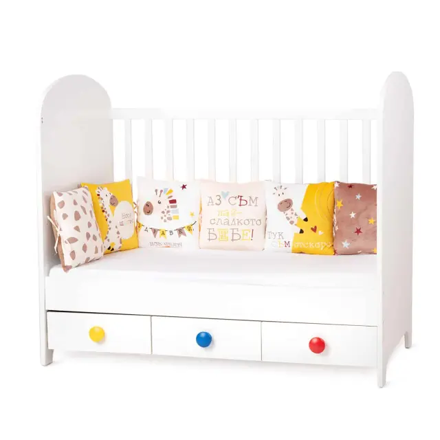 Πάντα Μαξιλαράκια βελουτέ Amek 30x180cm (Σετ 6 τεμ.) Giraffe