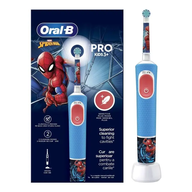 Oral-B Vitality Pro Παιδική Ηλεκτρική Οδοντόβουρτσα για 3+ Χρονών Spiderman