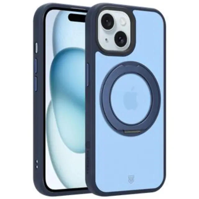 Tactical MagForce Hyperstand Cover for Apple iPhone 15 Deep Blue