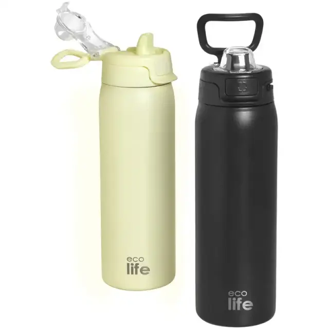 Ecolife® - Μπουκάλι Θερμός 650ml- Off White. 2