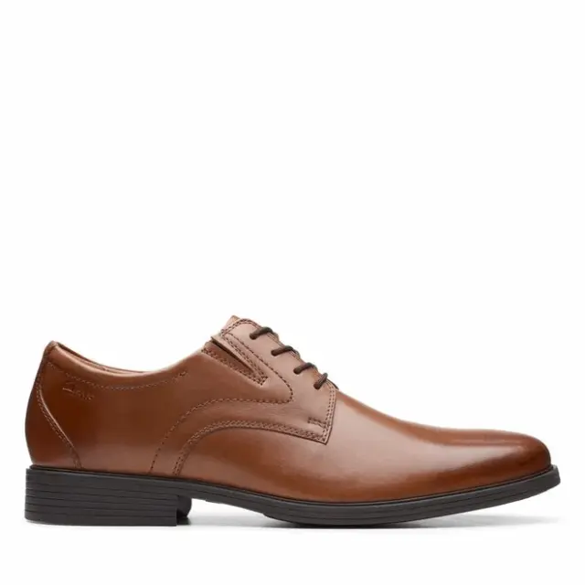 Clarks Whiddon Plain Dark Tan Dark Tan Leather - 44 2