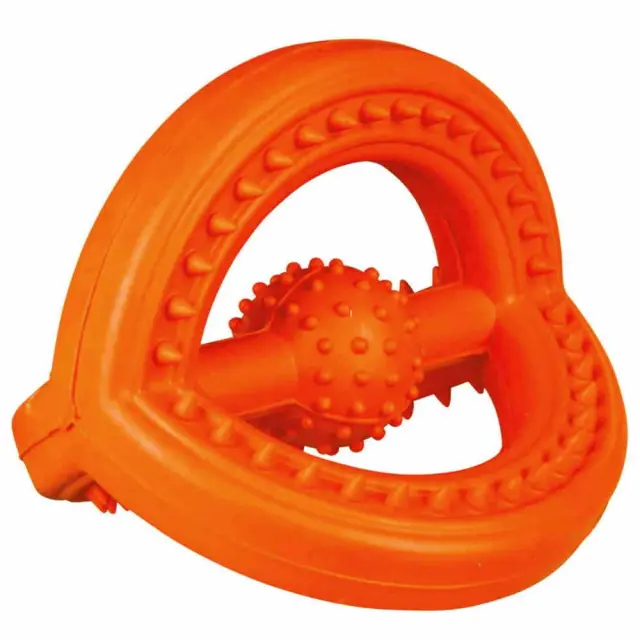 Trixie Παιχνίδι σκύλου puller φυσικό λάστιχο 14 cm Πορτοκαλί