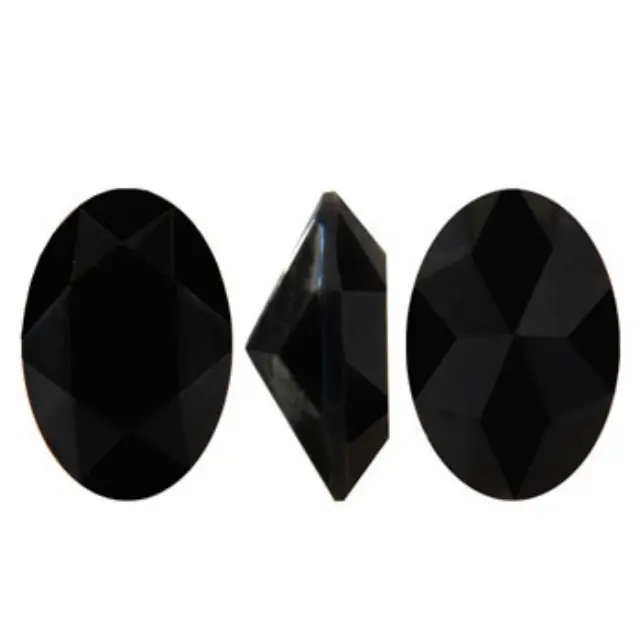 Swarovski 4120 Oval Jet Unfoiled 8x6mm - 3τεμ