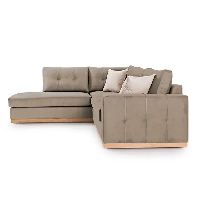 Γωνιακός καναπές δεξιά γωνία Boston pakoworld ύφασμα mocha-cream 280x225x90εκ 3