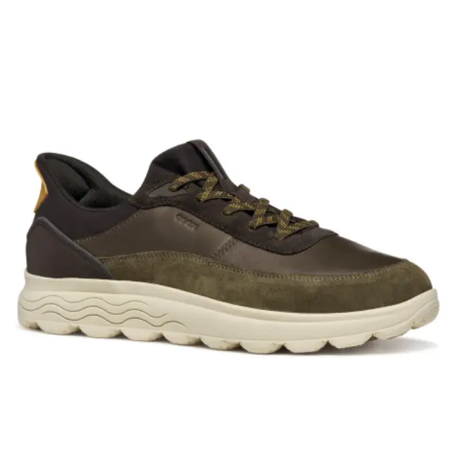 Ανδρικά Ανατομικά Δερμάτινα Sneakers Geox Spherica Plus U56MPA 08522 C3208 Λαδί Λαδί - 41 2