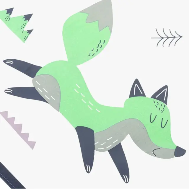 Σαλιάρα με Velcro 30x30cm Closer Green Fox Akuku A0519 2