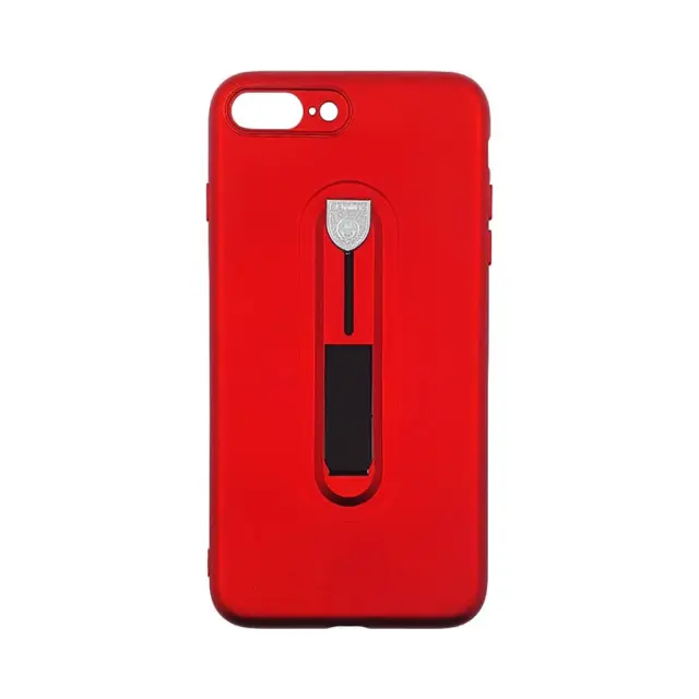 Θήκη Σιλικόνης Kickstand Silicone Case Για Apple iPhone 7 Plus / 8 Plus Κόκκινη