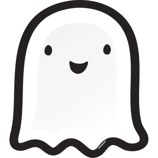 Πιάτα Χάρτινα 23εκ Σχήμα Φάντασμα / 8τεμ Hallo-ween Friend