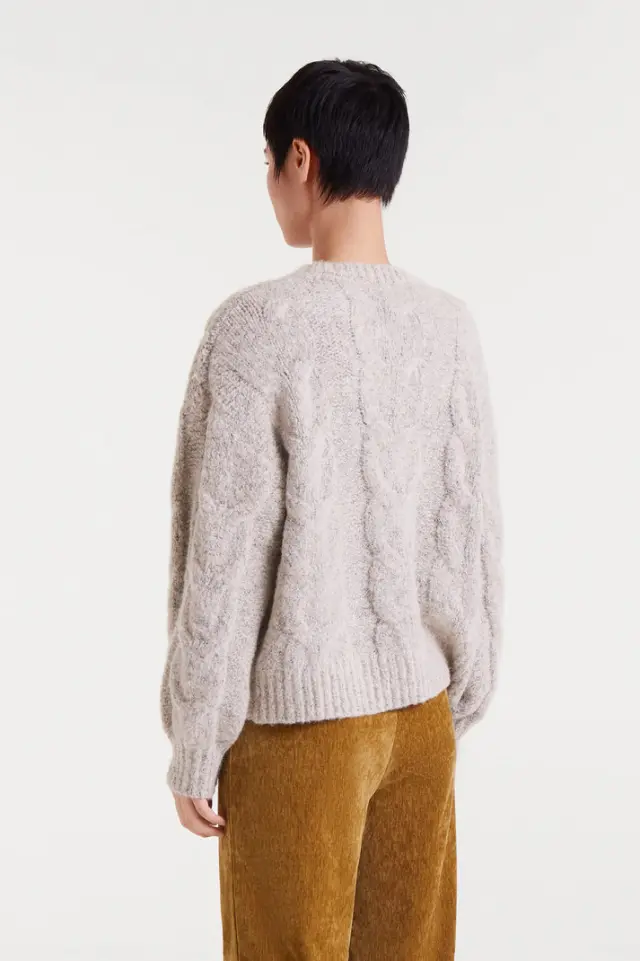 COMPANIA FANTASTICA KNITTED SWEATER (54C/10276 ECRU) - L 3
