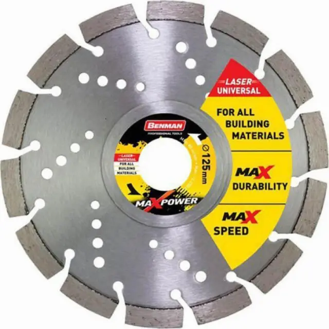 Benman 74487 - Διαμαντόδισκος Laser Universal 125mm Max Power 1τμχ