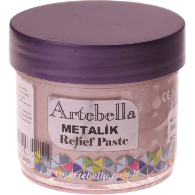 Artebella Μεταλλικη Πάστα Relief - 3807 Rose - 50ml