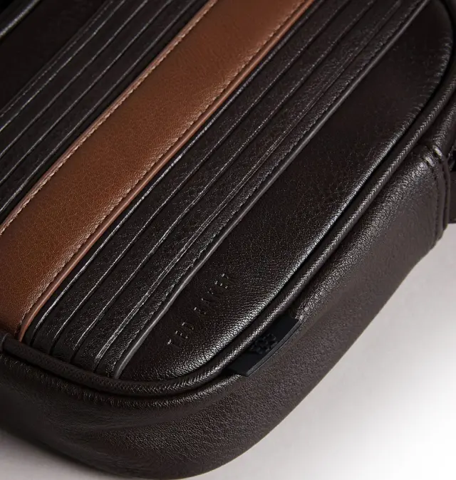 Τσάντα TED BAKER Evver Striped Mini Reporter 282561 Καφέ 3