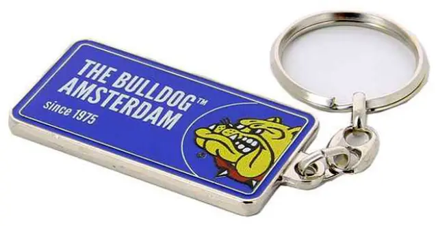The Bulldog Amsterdam Μεταλλικό Μπρελόκ Licence Plate - Μαύρο