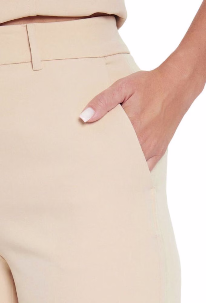 Guess Γυναικείο Κρεπ Παντελόνι Mπεζ Μπεζ - 2XL 3