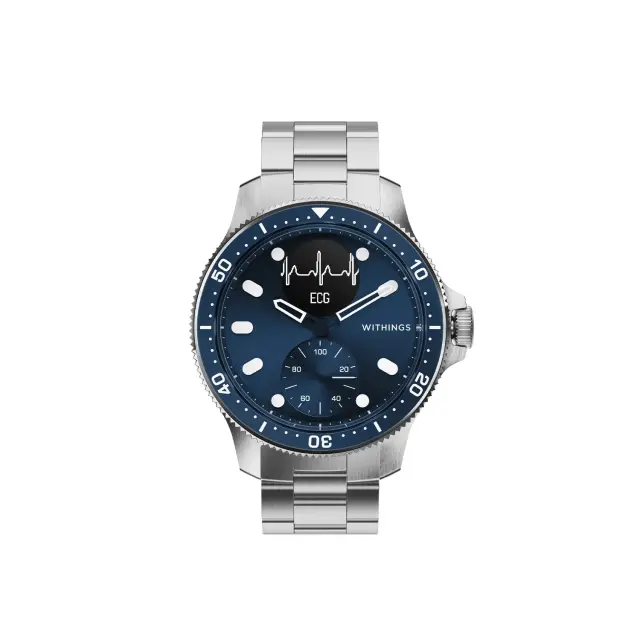 WITHINGS Horizon Scanwatch 43mm με Ηλεκτροκαρδιογράφημα, Καρδιακό Παλμό + Οξύμετρο Dark Blue
