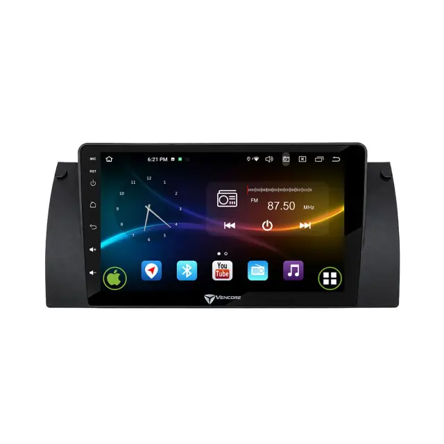 VenCore Οθόνη Multimedia Android 15 9" 9109A MTK6762 Octa-Core 2GB/32GB IPS με Πρόσοψη, CarPlay, Android Auto και Υποστήριξη Κάμερας Οπισθοπορείας AHD για BMW Series 5 Lite E39 1997-2003 – Μαύρη (3236-10007-0604B) 2