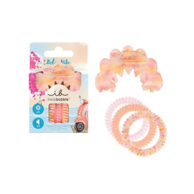 Invisibobble Set Dolce Vita 1 Kλάμερ & 3 Λαστιχάκια Μαλλιών, 1σετ
